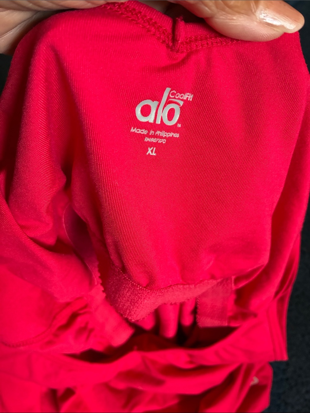 ALO Yoga Bright Red Camisole with Shelf Band tank top - Picture 3 of 3